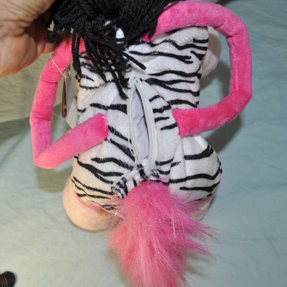 plush purse Olly & Friends pink horse in a zebra costume NWT (w1383) - Picture 9 of 11